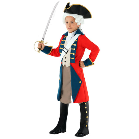 Morph - Revolutionary War Costume Kids - Colonial Costume Boys - British Red Coat Costume - Napoleon Costume Kids M