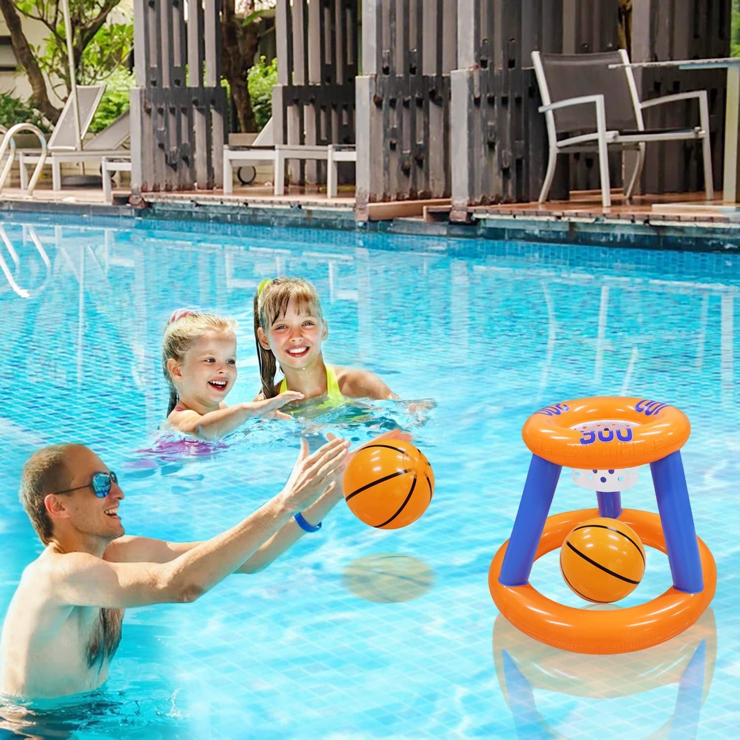 Inflatable Basketball Hoop for Pool Games Outdoors