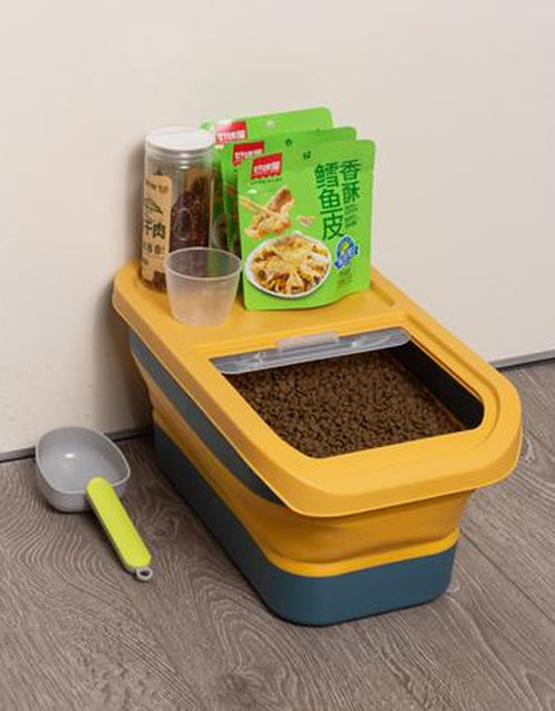 Load image into Gallery viewer, 10-13Lbs Dog Food Storage Container, Folding Pet Food Container with Lids, Scoop and Measuring Cup, Pet Food Storage Containers Dry Food for Dog, Cats and Other
