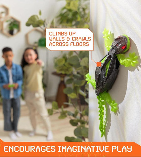HEX BOTS Wall Crawler Gecko, Rechargeable Remote Control Robot Kids Toys, Climbs up Walls for Prank Toys & Games, RC Robot Toys for Boys & Girls Ages 4 & Up
