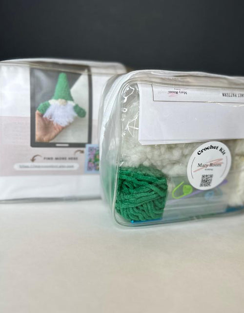 Load image into Gallery viewer, New Year DIY Crochet Kit: Beginner-Friendly Amigurumi Gnome Pattern for Christmas Ornaments and Unique Holiday Decor Handmade Gift Idea
