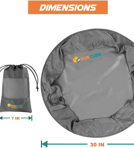 Wetsuit Changing Mat, Waterproof Surf Bag, Drawstring Wetsuit Bag, Surfing Accessories for Kayakers, Dry Bag for Beach, Durable Compact No Leak Mat for Scuba