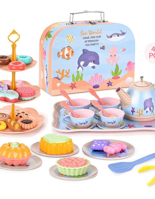 Load image into Gallery viewer, Girls Play House Simulation Dessert &amp; Tea Toy Set
