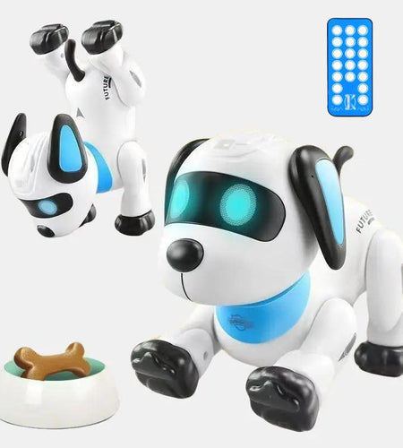Voice Programming Stunt Dog ,USB Rechargeable Electick RC Robotics Pets,Rc Dog,Toy for Kids 4/5/6/7/8 Years Robot Walkers Remote Control Robot Dogs Sound Boys Girls Educational New Load