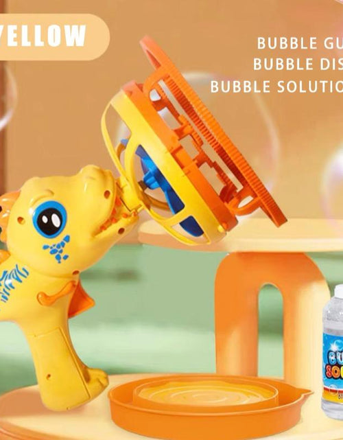 Load image into Gallery viewer, Bubble Machine Dinosaur Bubble Machines for Children, Toy with Bubble Solution, Boys &amp; Girls Games, Garden &amp; Outdoor Easter Gifts
