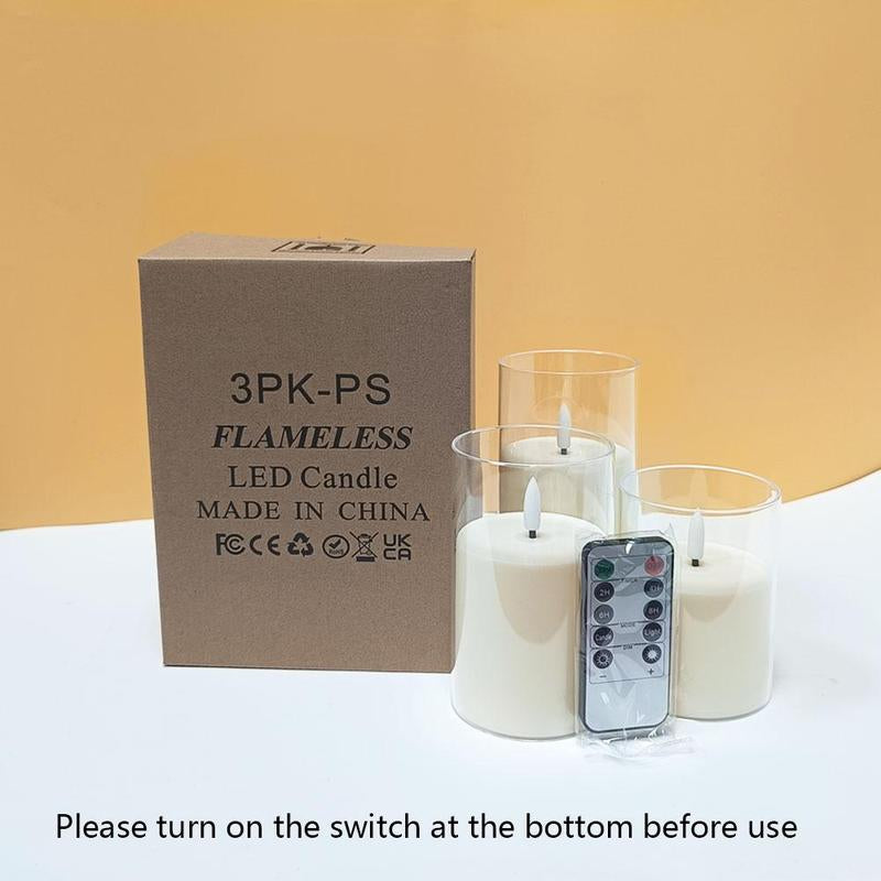 LED Candle Light with Remote Control, Batteries Required Electronic Candle Light, Decorative Candle Light for Home Party Wedding Decor, Home Decor Supplies, Lamp, Modern Modern Night Lights