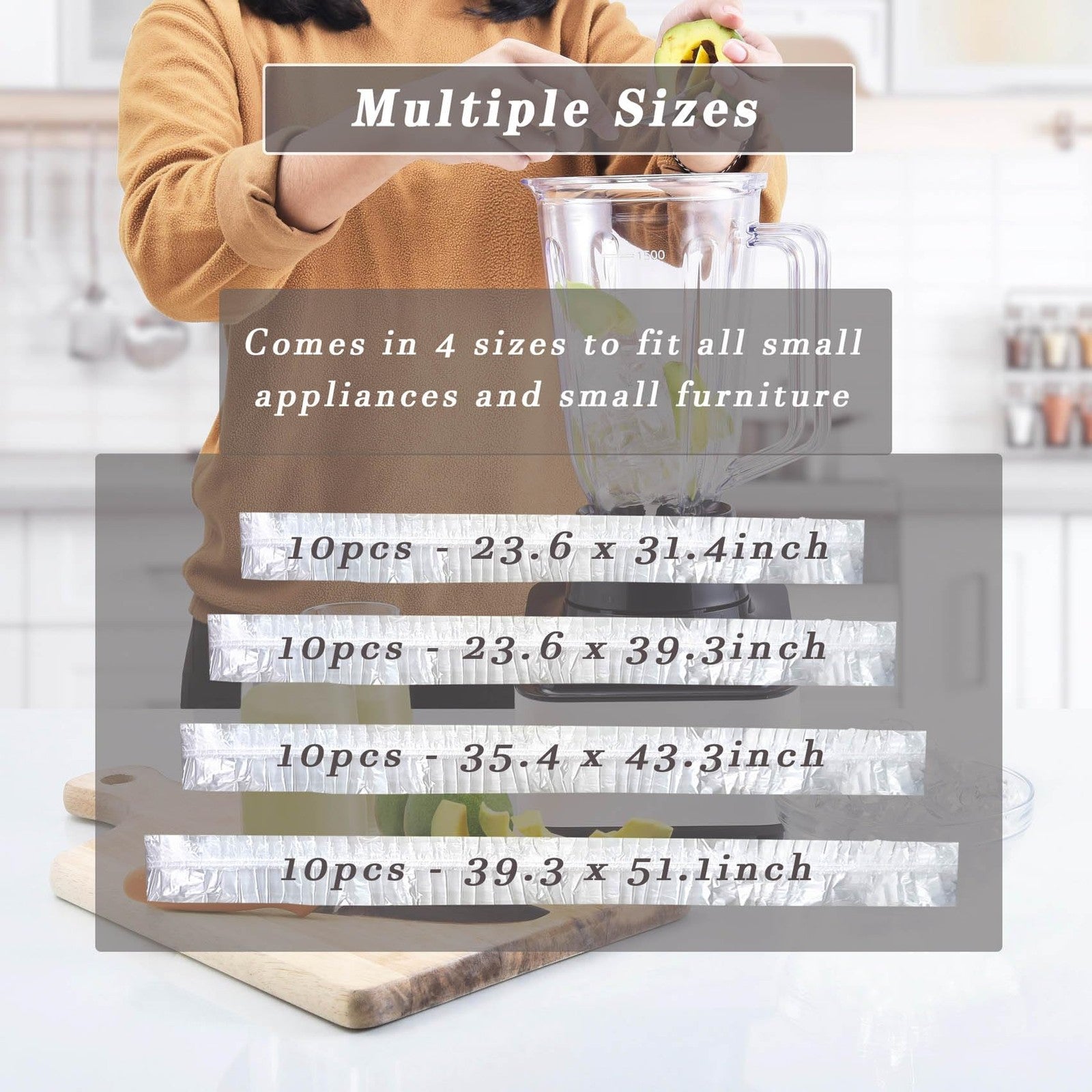 40 PCS Kitchen Small Appliance Covers,Clear Plastic Dust Cover for Instant Po...