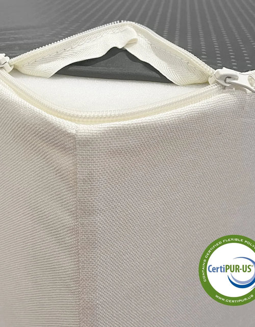 Load image into Gallery viewer, Foam Pet Steps for Small Dogs and Cats, Portable Ramp Stairs for Couch, Sofa, and High Bed Climbing, Non-Slip Balanced Indoor Step Support, Paw Safe - Ivory, 3-Step (H: 13.5&quot;)
