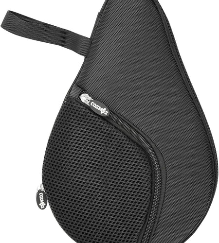 Table Tennis Racket Case Cover Ping Pong Paddle Carry Bag with Ball Storage Pocket