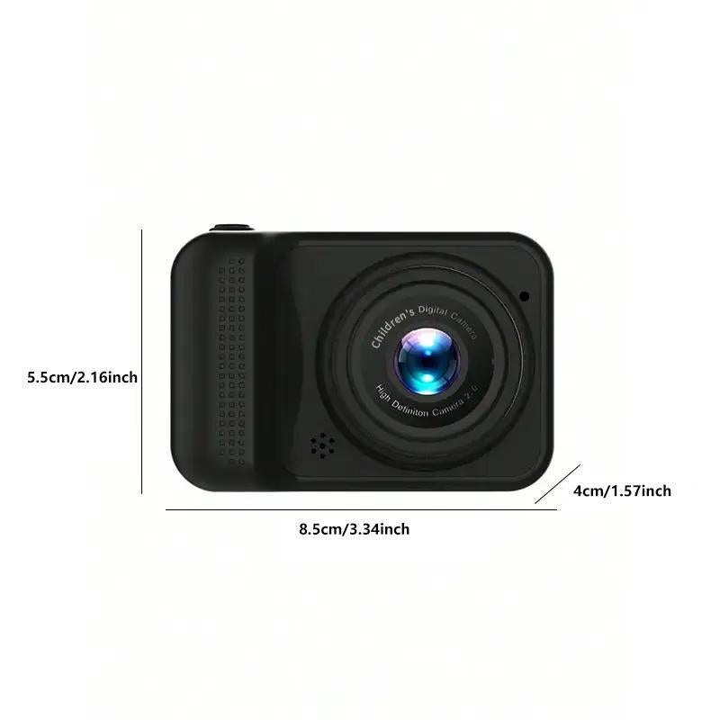 1080P Mini Dual Lens Digital Camera for Summer, 2000W Front & Rear Dual Compact Camera with Eye Protective Screen, Digital Camera, Anti-Fall High Definition Digital Cameras, Portable Digital Cameras for Video Shooting, Camera for Vlogging