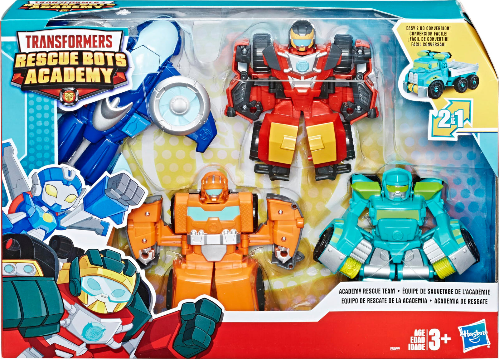 Playskool Heroes Transformers Rescue Bots Academy Rescue Team Pack 4 Collectible 4.5" Converting Action Figures Toys for Kids Ages 3 & Up