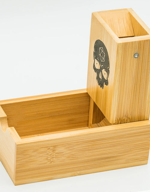 Load image into Gallery viewer, Bamboo Dice Tower Foldable Wooden Die Roller Castle Rolling Case Collapsible Dice Chest for Dnd,D&amp;D,Rpg,Board Game Accessory
