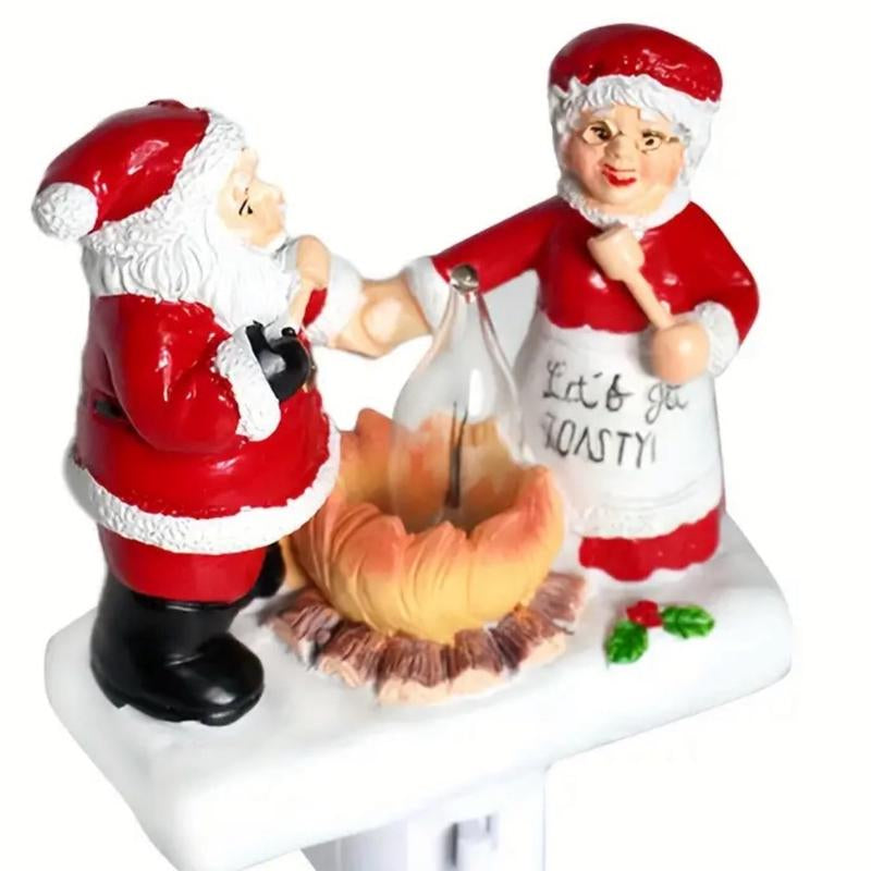 SANTA and MRS. CLAUS CAMPFIRE NIGHTLIGHT