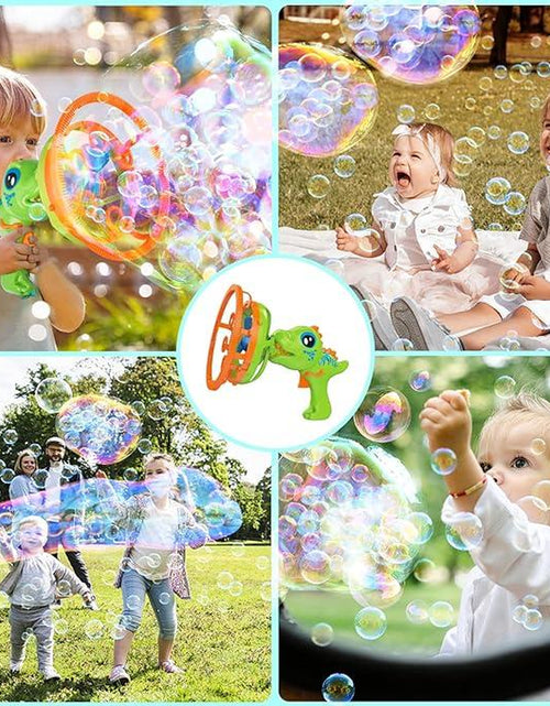 Load image into Gallery viewer, Bubble Machine Dinosaur Bubble Machines for Children, Toy with Bubble Solution, Boys &amp; Girls Games, Garden &amp; Outdoor Easter Gifts
