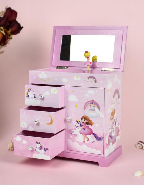 Load image into Gallery viewer, Musical Jewelry Box，Organize，Gift for Girls Children Girlfriend Mom，Room Decor，Ballerinas，Pink，Birthday，Valentine&#39;S Day, Thanksgiving, Halloween，Christmas
