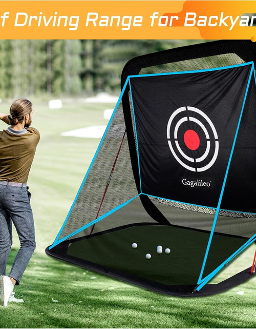 Load image into Gallery viewer, Golf Pop-Up Hitting Cage: 8X7X7Ft Practice Net with Target Portable Backyard Garage Training for Driving Chipping Swing Beginners &amp; Golf Enthusiasts

