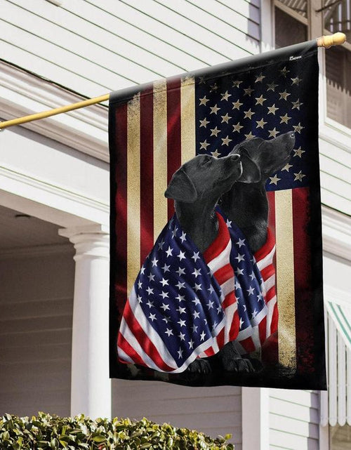 Load image into Gallery viewer, FLAGWIX English Bulldog House Flags, Dog Decor American Flag - 4Th of July Decorations for Home, Yard, House Flag - Patriotic Dog Decor, Double Sided, Heavy Duty Canvas Flag Indoor Outdoor
