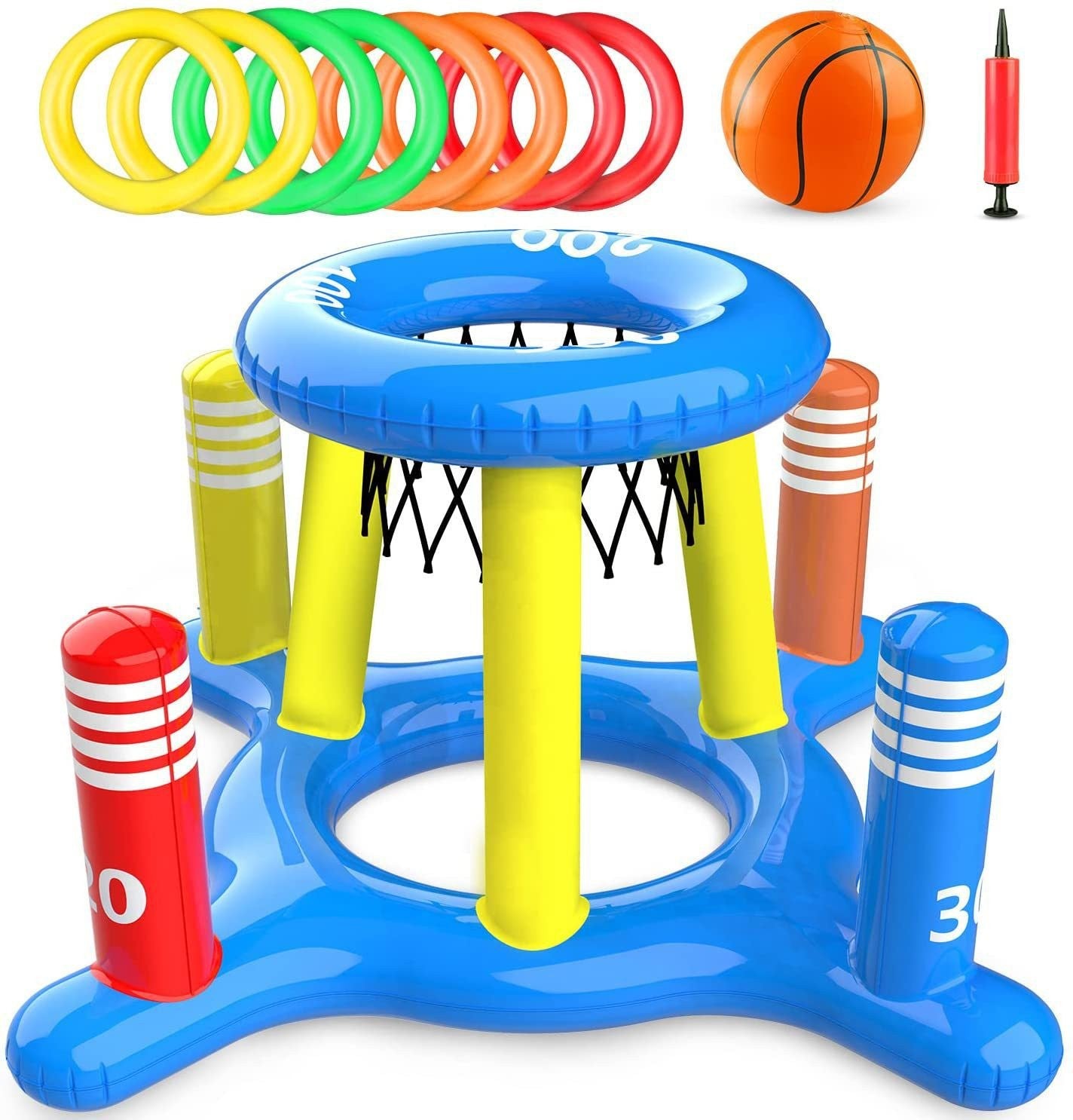 Inflatable Basketball Hoop for Pool Games Outdoors