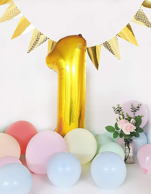 Load image into Gallery viewer, 40 Inch Jumbo Number Foil Balloons, Birthday Party Decoration, Gold, Silver, Rose Gold, Foil Big Number Balloon for Birthday Party,Wedding, Engagement
