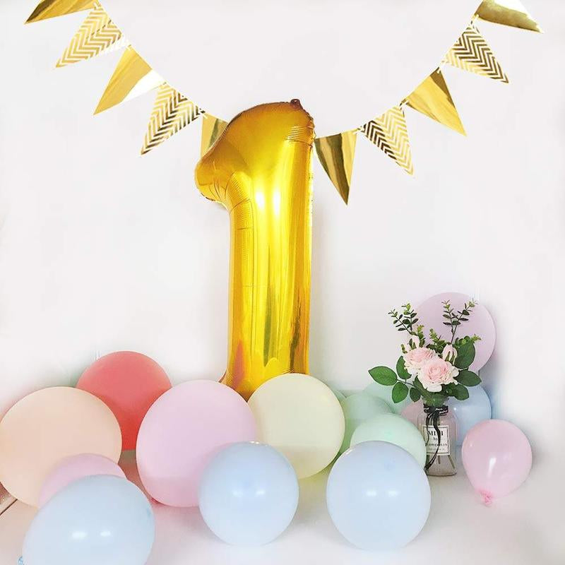 40 Inch Jumbo Number Foil Balloons, Birthday Party Decoration, Gold, Silver, Rose Gold, Foil Big Number Balloon for Birthday Party,Wedding, Engagement