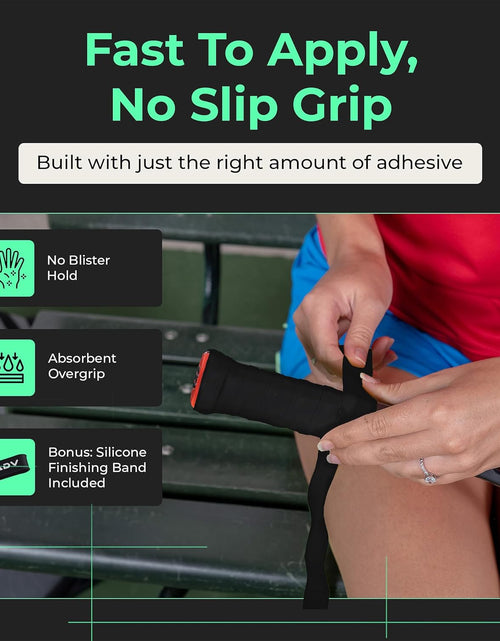 Load image into Gallery viewer, Maxtac Tacky Tennis Overgrip - 12 Pack Extremely Sticky Non-Slip Tennis Grips Overgrip - Razor-Thin &amp; Easy to Use Pro Tennis Racquet Grip Tape, White
