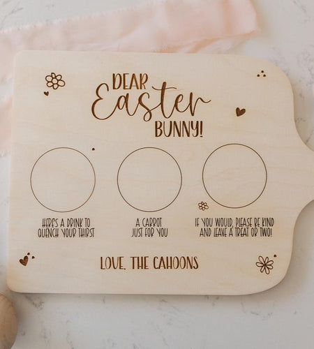 Personalized Easter Bunny Treat Board - Personalized Easter Gift - Easter Bunny Tray - Custom Easter Tray- Easter Basket - Easter Basket Tag