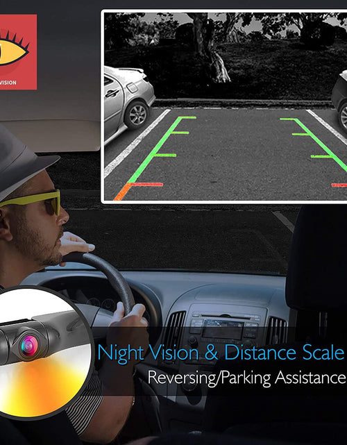 Load image into Gallery viewer, Rear View Backup Car Camera - Screen Monitor System W/ Parking and Reverse Assist Safety Distance Scale Lines, Waterproof &amp; Night Vision, 7&quot; LCD Video Color Display for Vehicles -  PLCM7500
