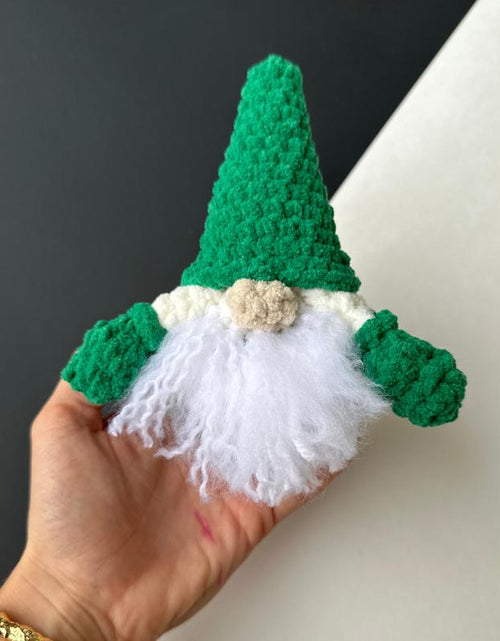 Load image into Gallery viewer, New Year DIY Crochet Kit: Beginner-Friendly Amigurumi Gnome Pattern for Christmas Ornaments and Unique Holiday Decor Handmade Gift Idea
