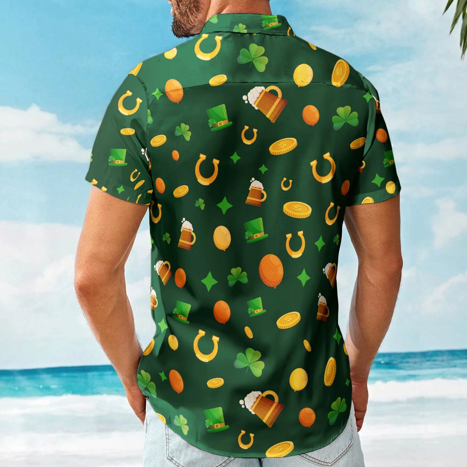 Custom Face Funny Happy St Patrick'S Day - Custom Photo Hawaiian Shirts