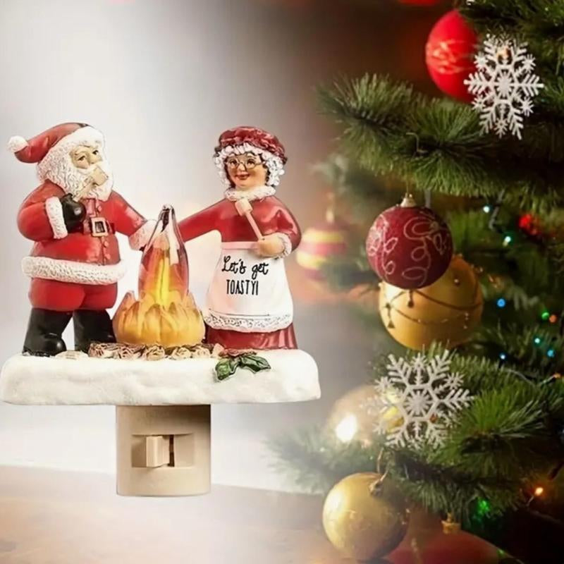 SANTA and MRS. CLAUS CAMPFIRE NIGHTLIGHT
