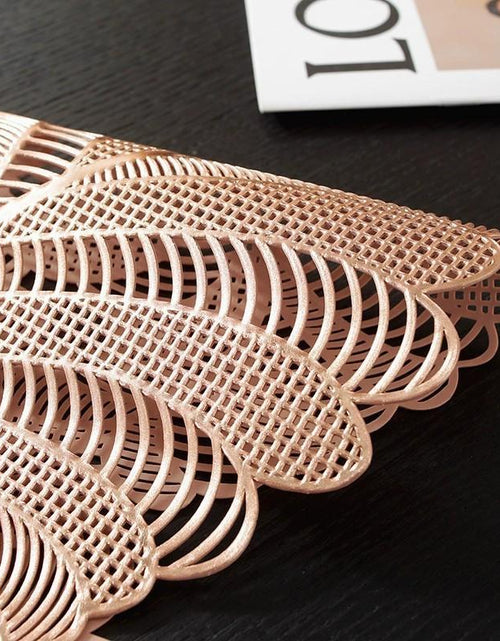 Load image into Gallery viewer, Hollow Table Runner, 1 Count Non-Slip Plants Design Leaf Placemat for Home Party Kitchen Dining Room, Wedding Decor
