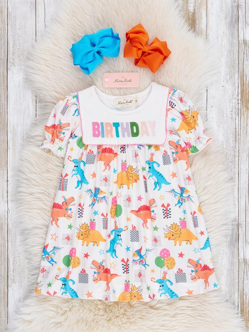 Dinosaur Birthday Party Ruffle Dress
