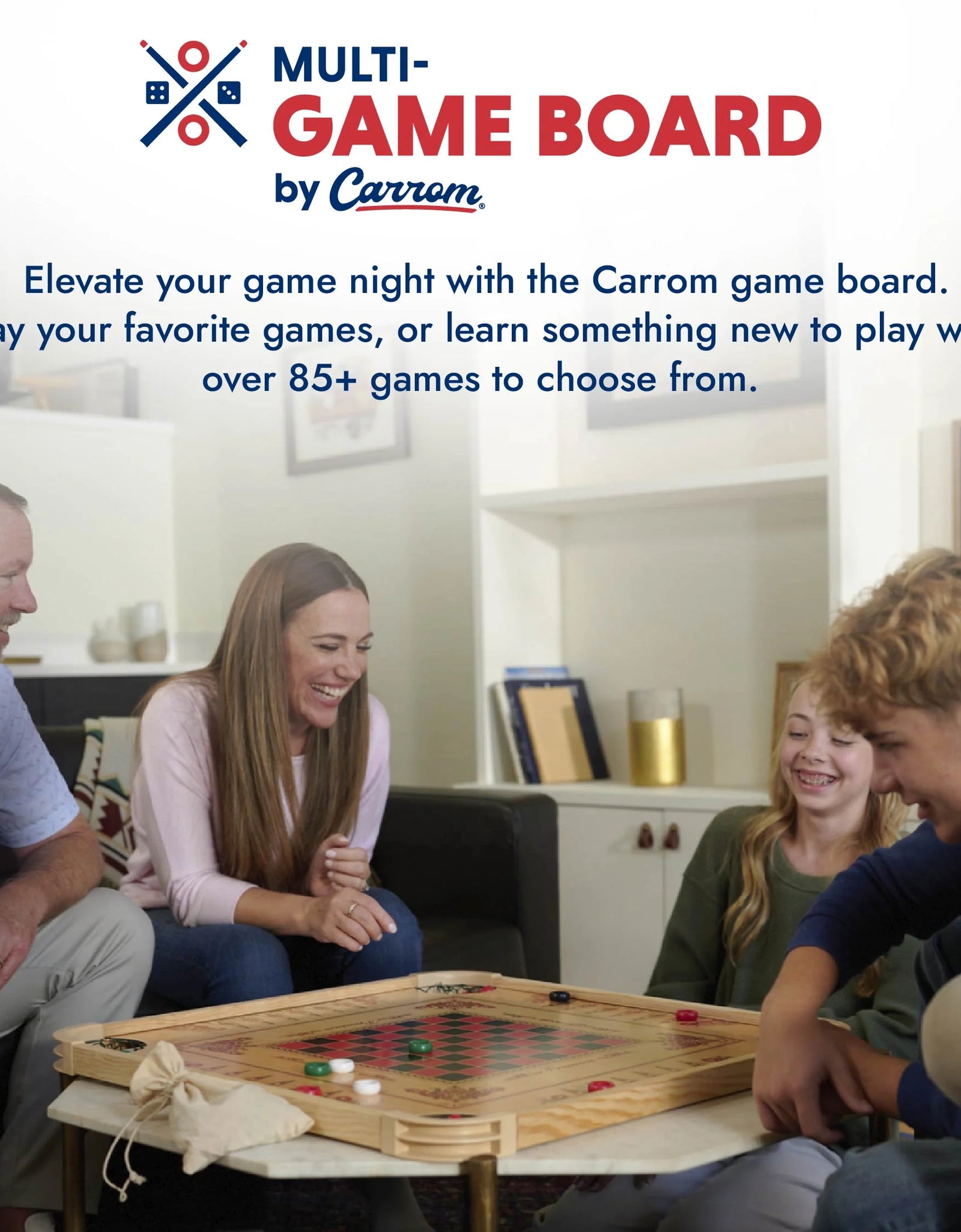 Large Board Game Set – over 100 Family Board Games for Game Nights – All-In-One Classic Board Games (28” X 28”)