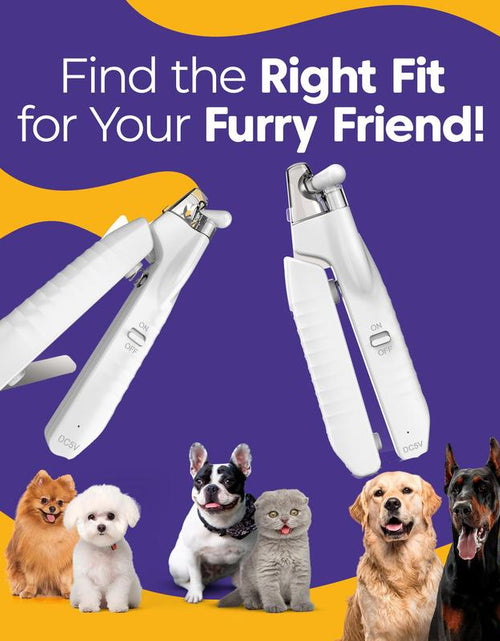 Load image into Gallery viewer, Pet Supplies Cat and Dog Nail Clippers Nail Polishers LED Lights Scissors Cleaning Supplies
