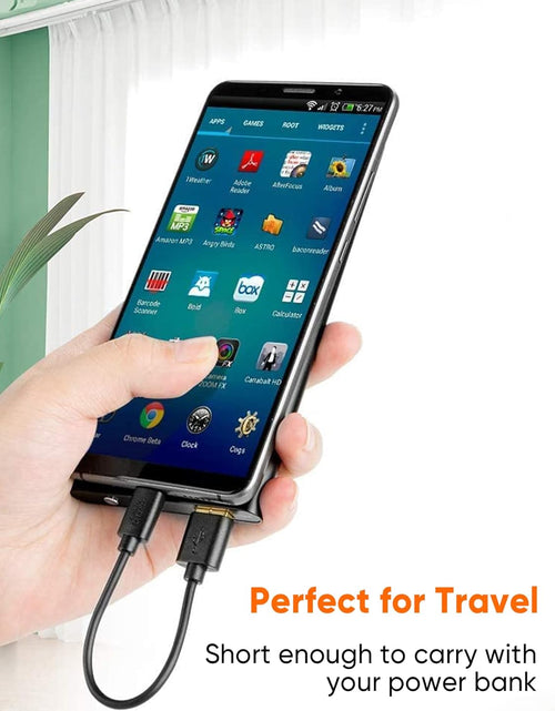 Load image into Gallery viewer, USB C to USB Cable Short  USB C to USB a Short 6 Inch USB C Cable Fast Charging 3A USB a to USB C Short 480Mbps Data for Power Bank Stylus Pen S21 S20 Pixel Gopro Hero 0.15M Black
