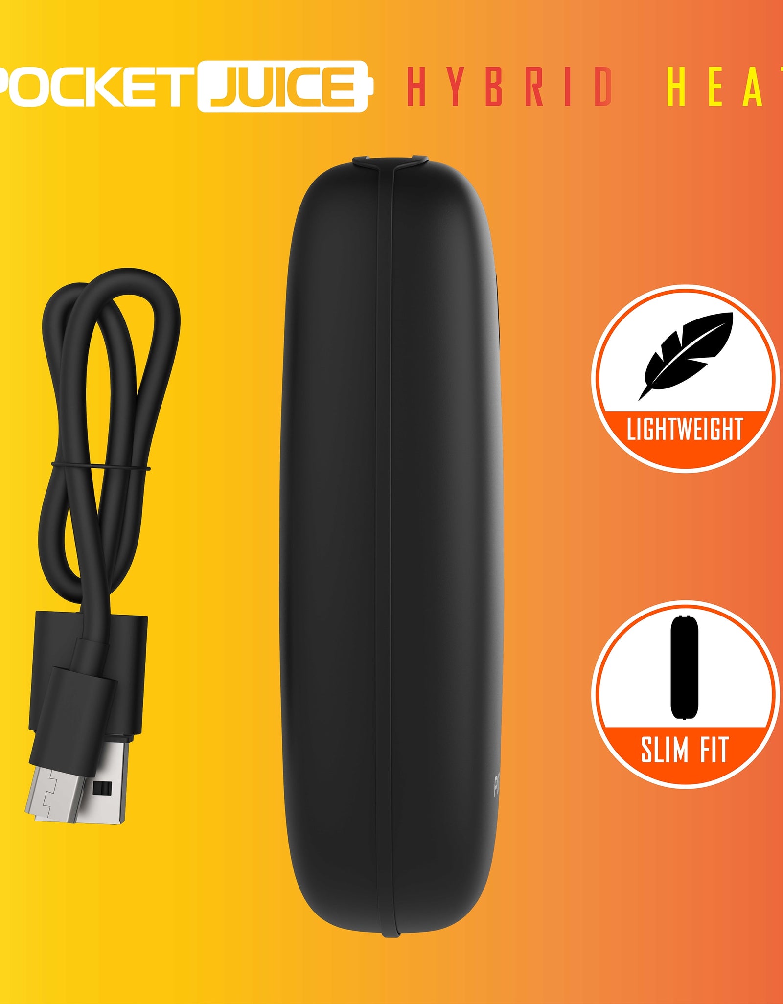 Hybrid Heat, Usb-Rechargeable Hand Warmer and 5200Mah Portable Power Bank