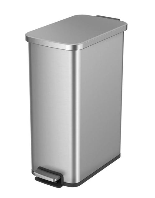 Load image into Gallery viewer, Stainless Steel 13.2 Gallon Kitchen Step Trash Can, Compact Design for Easy Storage and Organization Stainless Steel
