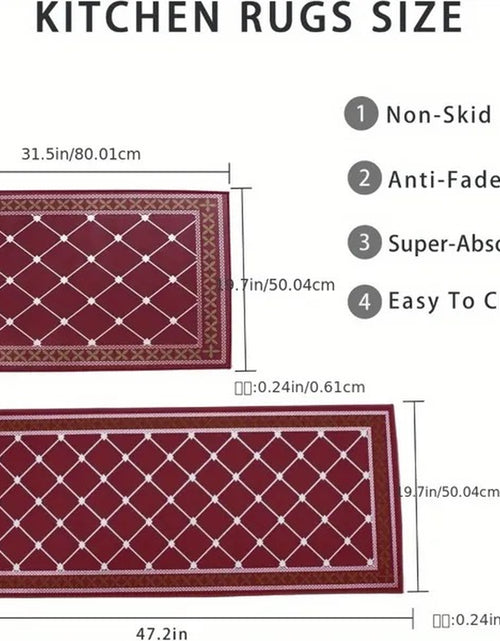 Load image into Gallery viewer, Kitchen Mat Cushioned Kitchen Rugs Non-Skid Waterproof Kitchen Mats
