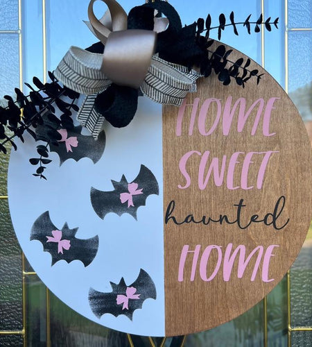 Home Sweet Haunted Home Decor Door Hanger