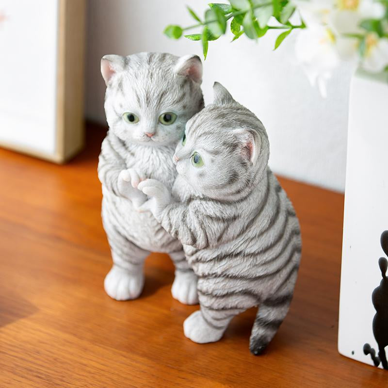 1PC Cute Hand Heart Gesture Cats Resin Statue - Home Office Desk Decor Statue, Creative Figurine Gift for Cat Lovers, Bookshelf Decoration, Perfect Gift for Valentine'S Day, Mother'S Day,Thanksgiving, Christmas