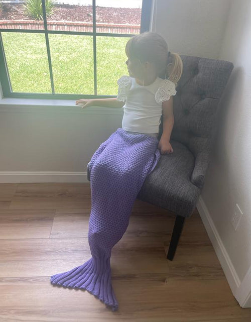 Load image into Gallery viewer, L.W. Clothing Company Baby &amp; Toddler Mermaid Tail Blanket for Girls - Soft Knit, 35X20 Inches, Ideal for Nursery, Birthdays &amp; Special Occasions Whimsy
