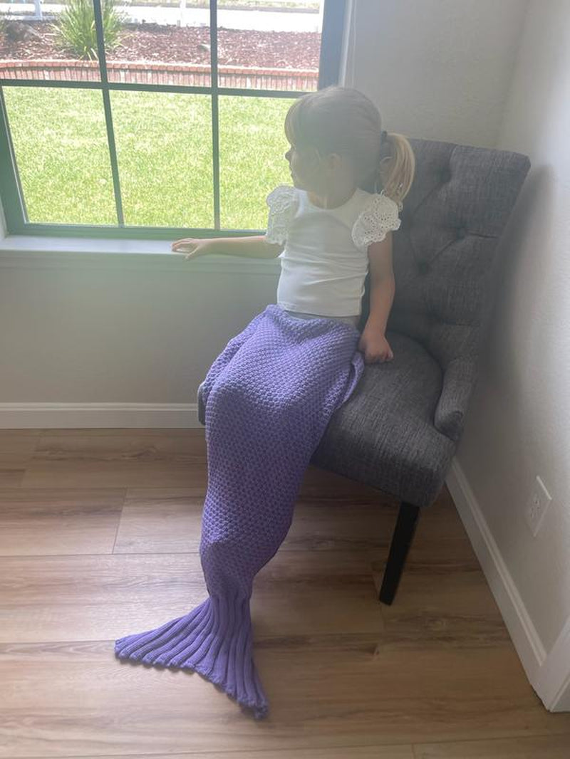 L.W. Clothing Company Baby & Toddler Mermaid Tail Blanket for Girls - Soft Knit, 35X20 Inches, Ideal for Nursery, Birthdays & Special Occasions Whimsy