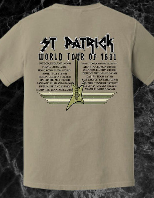 Load image into Gallery viewer, St. Patrick World Tour Front and Back Concert Short Sleeve T-Shirt or Crewneck Sweatshirt
