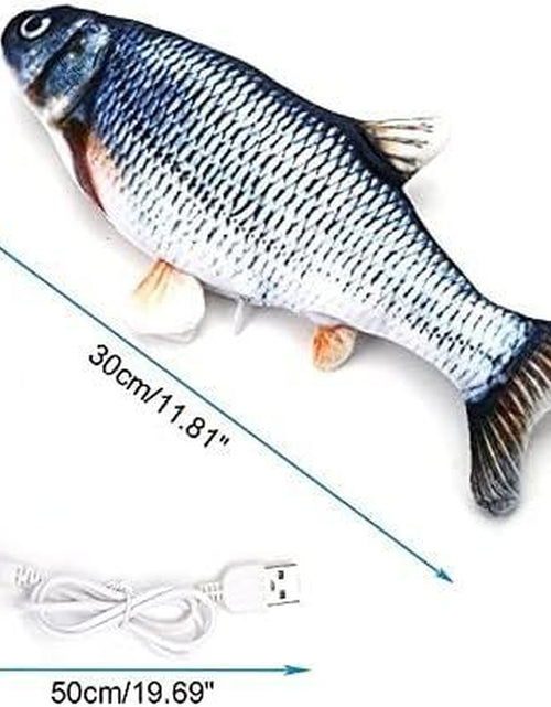 Load image into Gallery viewer, Cat Toys Catnip Automatic Flip Fish Dolls, Cat Toys, Applicable to All Kinds of Cats, USB Electric Mobile Pet Toys, Electric Puppet Fish, Suitable for Cats
