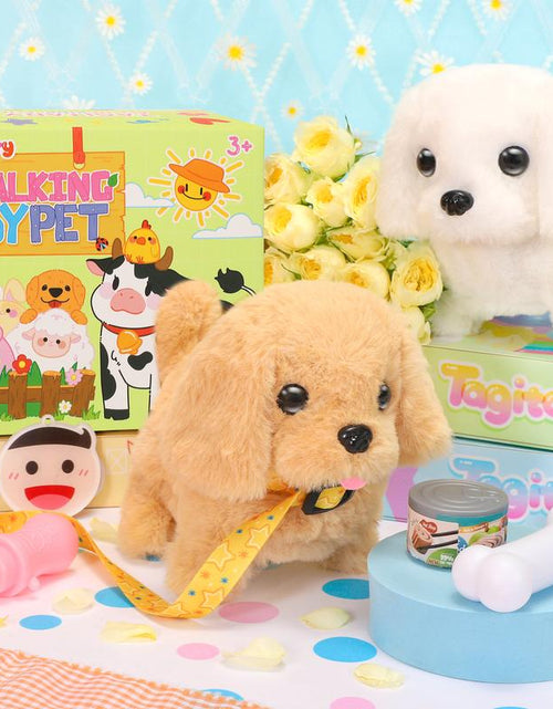 Load image into Gallery viewer, Plush Toys Walking Dog Toys That Can Walk, Bark and Wag Tail,Interactive Electronic Pet Toys Puppy with Leash,Easter Christmas Birthday Gift
