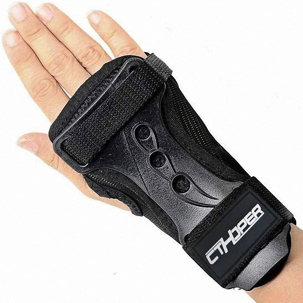 Skiing Gloves Roller Skating Wrist Palms Protective Gear Adjustable Gauntlets Wrist Guard Support for Snowboarding, Skateboard, Skating, Skiing
