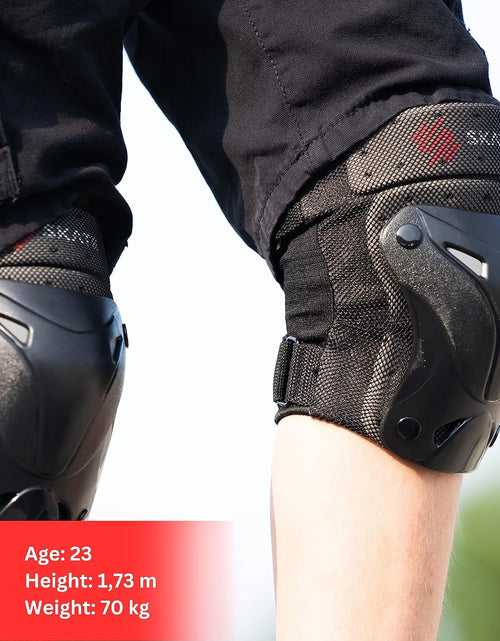 Load image into Gallery viewer, Knee Pads for Kids - Knee and Elbow Pads Set - PROTECT-1 - Size S Black - Wrist Guards Skating Protective Gear, Skateboard, Roller Skate, Ice Skates for Kids
