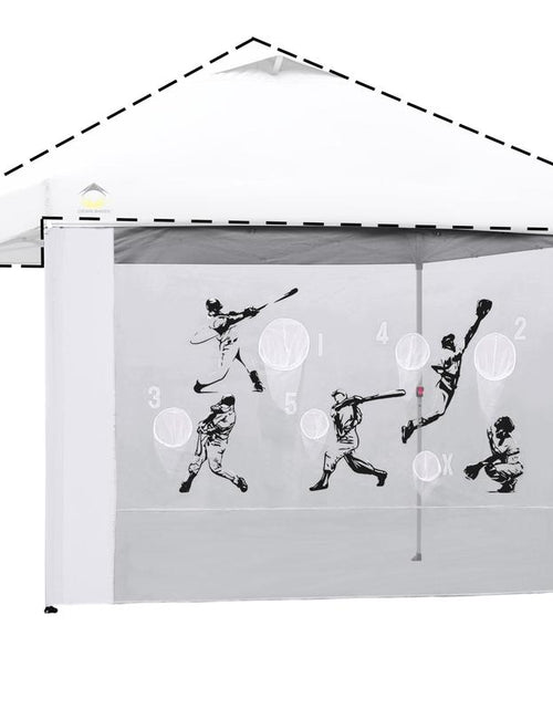 Load image into Gallery viewer, CROWN SHADES Toss Game Netting with 2 Balls - Outdoor Games for Kids, Adults and Family - Easy Setup for Tailgating, Patio, Lawn, Porch, Beach, Backyard (White)
