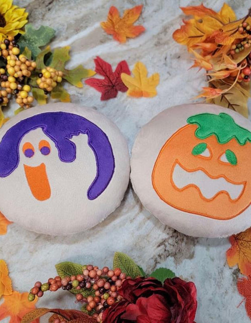 Load image into Gallery viewer, Kawaii Halloween Sugar Cookie Pillow |10 Inch Pumpkin, Black Cat &amp; Ghost | Break &amp; Bake Cookie Decor
