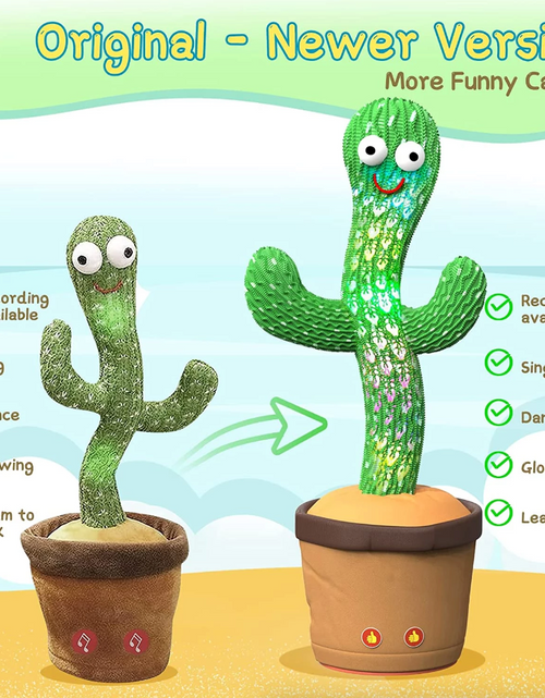 Load image into Gallery viewer, Dancing Cactus Plush Toy Doll Electronic Recording Shake With Song Funny Gift US
